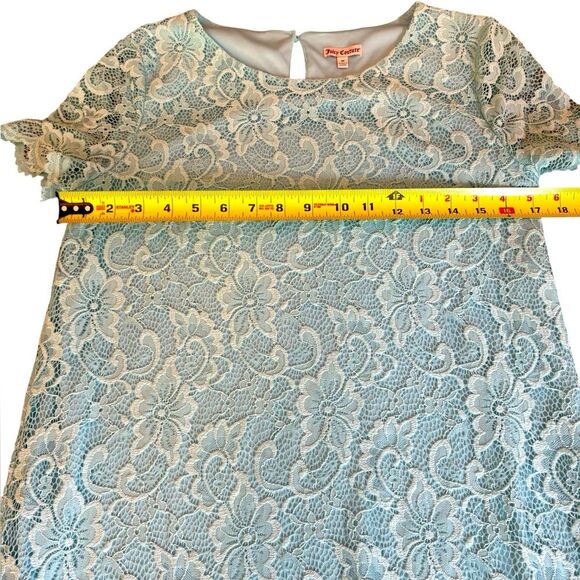 Juicy Couture Lace Shift Dress Blue Lined Womens Size Medium - Picture 10 of 11